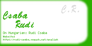 csaba rudi business card